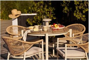 Tavolo da pranzo da giardino rotondo in metallo ø 90 cm Abela – House Nordic