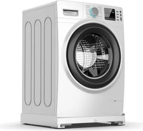 Meliconi 656146 - Base antivibrazioni per lavatrice con ruote estraibili, 61 cm, bianca