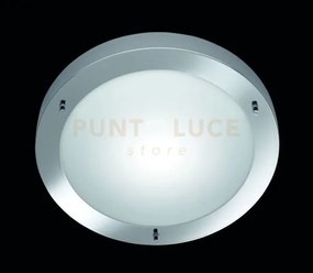 Condus plafoniera da bagno tonda cromo + vetro d.32cm attacco e27 1...