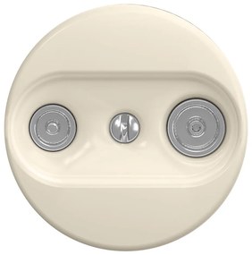 Kliklap - Retro presa per TV+R (finale) senza cornice, beige