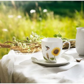 Tazza bianca in porcellana con motivo floreale 330 ml Hammershøi Summer - Kähler Design