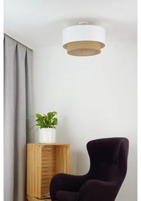 Duolla - Lampadario a plafone  BOHO 1xE27/15W/230V diametro 45 cm bianco/marrone