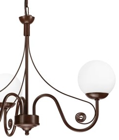 Brilagi - LED Lampadario a sospensione con catena COTTAGE 3xG9/40W/230V marrone/bianco