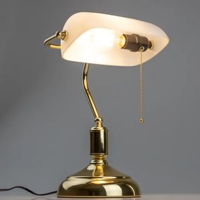 Brilagi - Lampada da tavolo BANK OFFICE 1xE27/60W/230V dorata/bianca