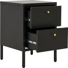 Comodino in metallo nero Dalby - House Nordic