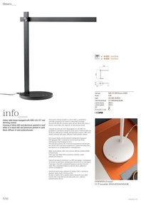 Redo 01-2212 - Lampada da tavolo LED dimmerabile OMEO LED/5,5W/230V 3000/4500/6500K bianco