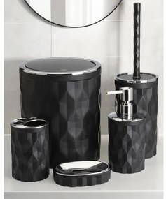 Set da bagno REINA 5 pz nero/cromo