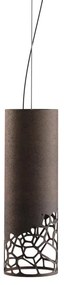 Lampadario Moderno Organic marrone paralume marrone E27 Ø60cm LUMICOM