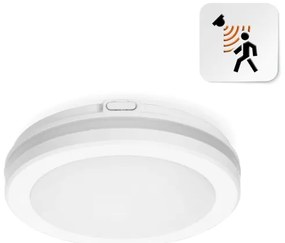 Plafoniera LED bagno con sensore LED/12W/230V Ø 20 cm bianco + telecomando