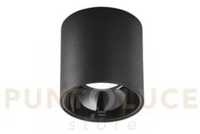 Plafoniera a led nera tonda 20w 3000lm cct 3000-4000k 11,4x11,7cm