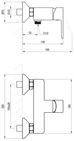 Ravak X070492 - Miscelatore doccia SOLAR nero