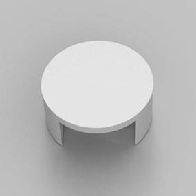 Applique Tonda da Parete in Gesso Pitturabile, G9 Materiale Gesso