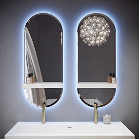 Specchio con illuminazione integrata bagno ovale Modula BADEN HAUS H 110 x P 3 cm trasparente