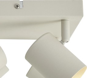 Plafoniera moderna beige a 4 luci regolabile - Jeana