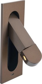 Set di 2 lampade da parete moderne bronzo scuro con LED e porta USB-C - Hilton