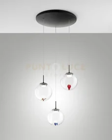 Ariel sospensione 3 luci traspararente assortiti a led cct 2700k - ...