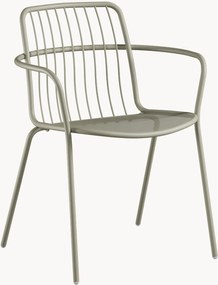 Set di 2 sedie da giardino impilabili con braccioli Alisea