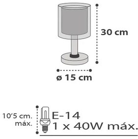 Dalber D-41411E - Lampada da tavolo per bambini CLOUDS 1xE14/40W/230V