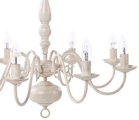 Lampadario candeliere bianco antico 98 cm BRITHON Beliani