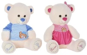 Orsetto di Peluche DKD Home Decor Beige Azzurro Rosa Per bambini Orso 25 x 25 x 50 cm (2 Unità)