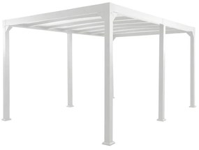 Pergola Borea in alluminio struttura bianco L 419 x P 300 x H 231 cm