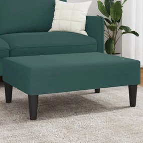 Poggiapiedi Verde Scuro 77x55x31 Cm İn Velluto /