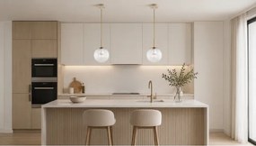 Brilagi - Lampada a sospensione su cavo STELLA 1xE27/60W/230V Ø 15 cm beige/oro