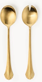 Set di posate per insalata in acciaio inox spazzolato Ondine