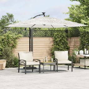 Ombrellone Giardino Con Palo İn Acciaio Bianco 269x269x235 Cm /