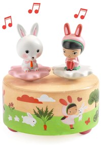 Carillon con coniglio e bambina