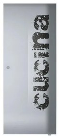 Anta per porta scorrevole esterno muro Cucina in vetro nero serigrafato, L 88 x H 215 cm spessore 8 mm, apertura reversibile