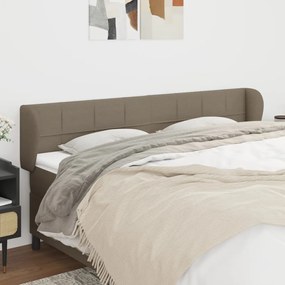 Testiera Ad Orecchio Tortora 163x23x78/88 Cm İn Tessuto /