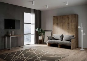 Letto matrimoniale a scomparsa 160 cm Noce KENTARO SOFŔ