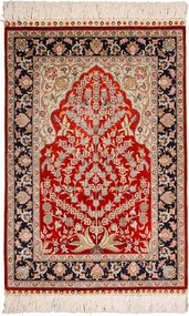 Hereke Tappeto 90x60 Beige (Cina) Annodato A Mano