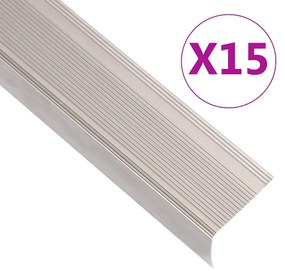 Profili A L Per Gradini 15 Pz İn Alluminio 90 Cm Champagne /
