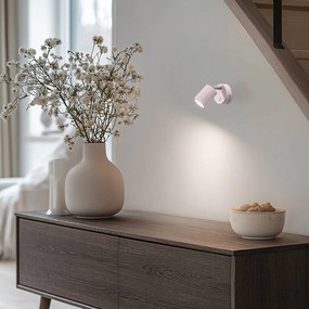 Faretto da parete Fun, grigio, altezza 14 cm, regolabile, GU10 Fun Luminex, Alluminio / Grigio / Zincato, Soggiorno / Sala da pranzo, Metallo, Moderno, Faretto alogeno