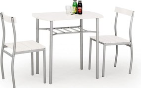 Set tavolo Lance + 2 sedie bianco
