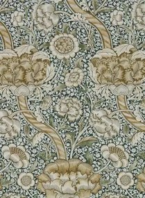 Morris & Co Carta da parati Wandle - Forest/ Mustard