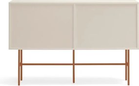 Cassettiera bassa con ante scorrevoli in mattone/beige 140x91 cm Nube - Teulat
