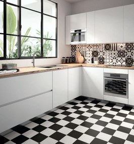 Pavimento rivestimento 20x20 White Ceramica Sant Agostino Patchwork B&W CSAPBWWH20