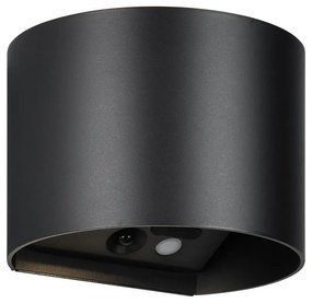 Illuminazione esterna LED con ricarica USB con sensore di movimento da parete (altezza totale 10 cm) Genie – Trio