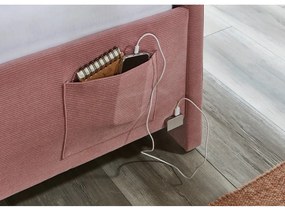 Letto da bambini con sponde rosa imbottito rete non inclusa 120x200 cm Cool – Meise Möbel