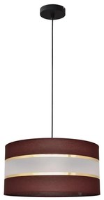 Lampadario a sospensione con filo HELEN 1xE27/15W/230V diametro 40 cm marrone/nero/oro