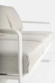 Divano da giardino bianco in alluminio Merrigan – Bizzotto