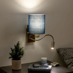 Brilagi - Applique a LED NUBILA 1xE27/25W/230V+ LED/3W ottone/blu scuro