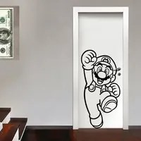 SUPERMARIO - Adesivo murale wall sticker in vinile 55x110 cm Colore: nero