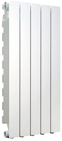 Radiatore acqua calda PRODIGE MODERN in alluminio, 5 elementi, interasse 800 mm, bianco