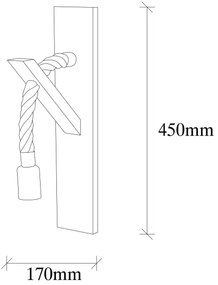 Applique da parete EREBOS 1xE27/40W/230V marrone