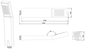 Sapho - Doccia a mano cromo lucido
