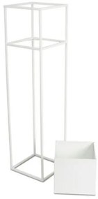 Portafiori 90x24 cm bianco